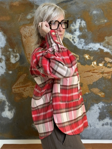 GASPAR Malmø Brushed Check 2510327 Red〖 PRE-ORDRE〗KOMMER I DECEMBER